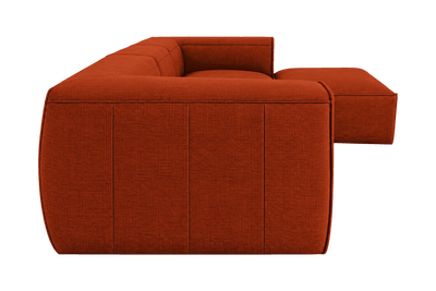 Fred Large Right Chaise in Roni Poppy
