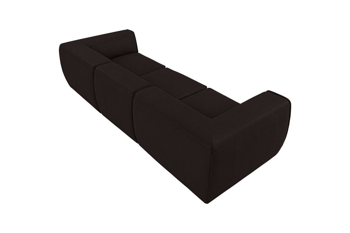 Fred Large Sofa in Dante Ebony