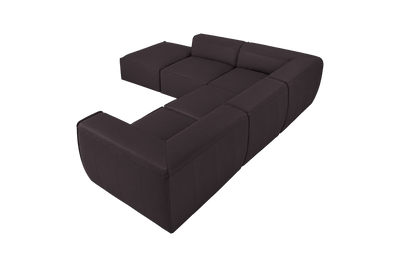 Fred Left Bumper Sectional in Dante Charcoal