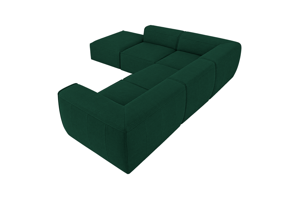 Fred Left Bumper Sectional in Roni Frog