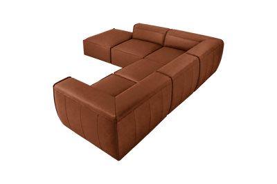 Fred Left Bumper Sectional in Dante Hazel
