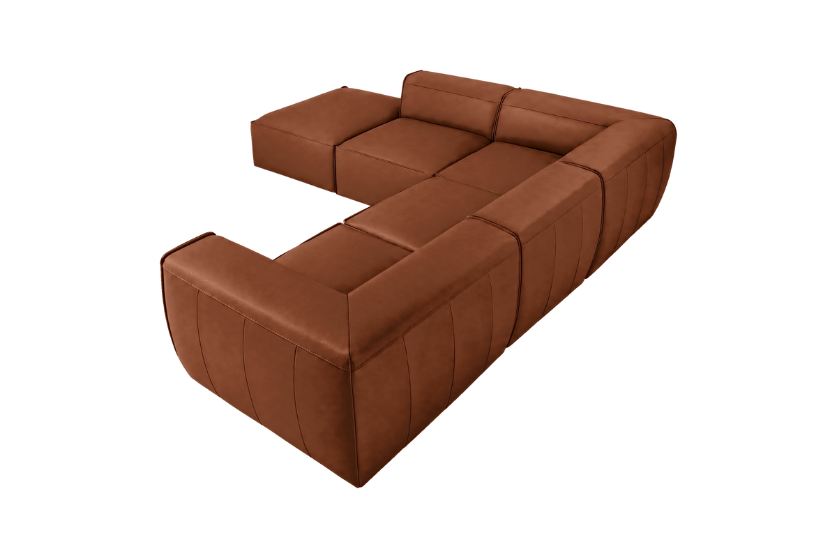 Fred Left Bumper Sectional in Dante Hazel