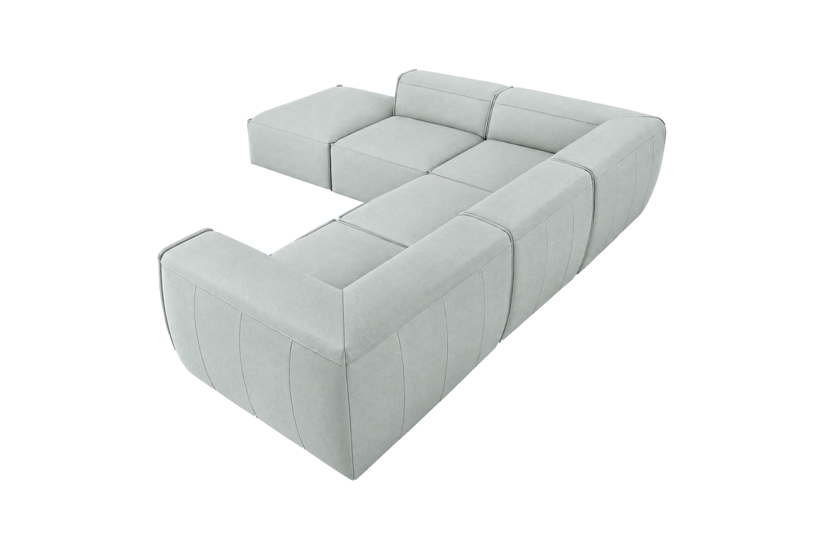 Fred Left Bumper Sectional in Fresco Meteor