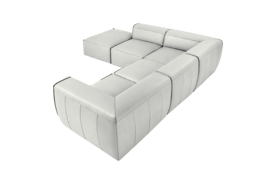 Fred Left Bumper Sectional in Felix Milky