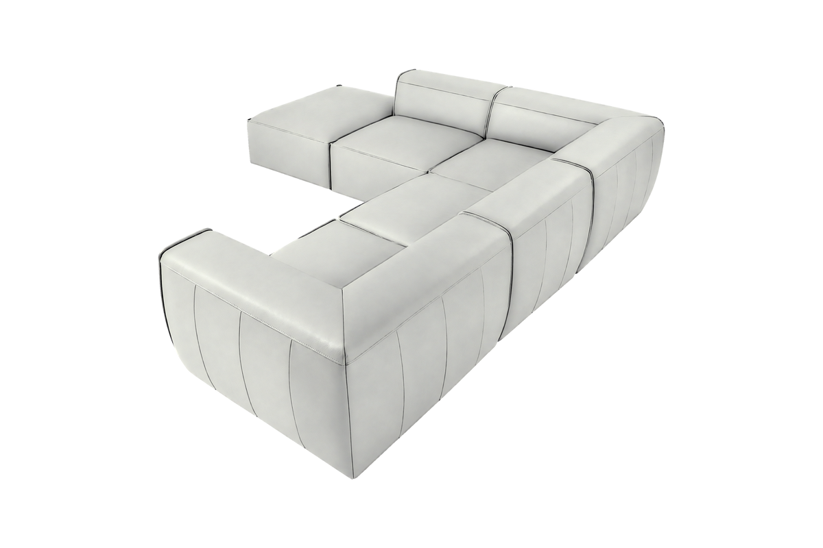 Fred Left Bumper Sectional in Felix Milky