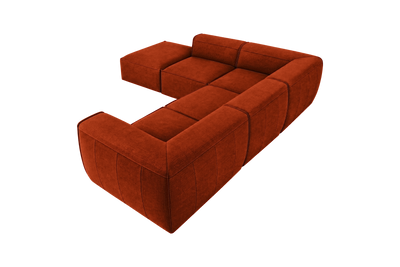 Fred Left Bumper Sectional in Roni Poppy