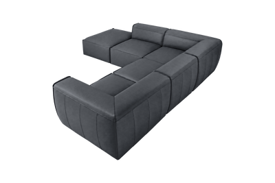 Fred Left Bumper Sectional in Dante Shark