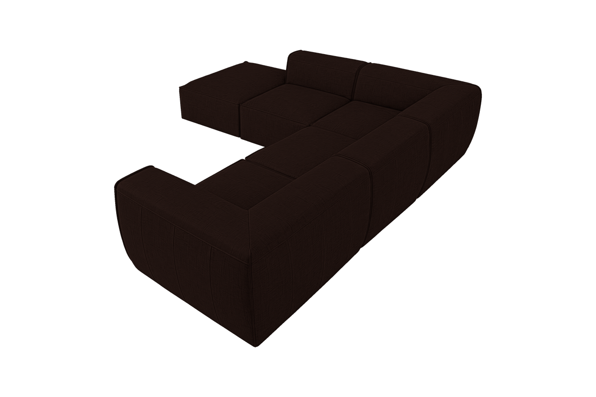 Fred Left Bumper Sectional in Mosquito Terra