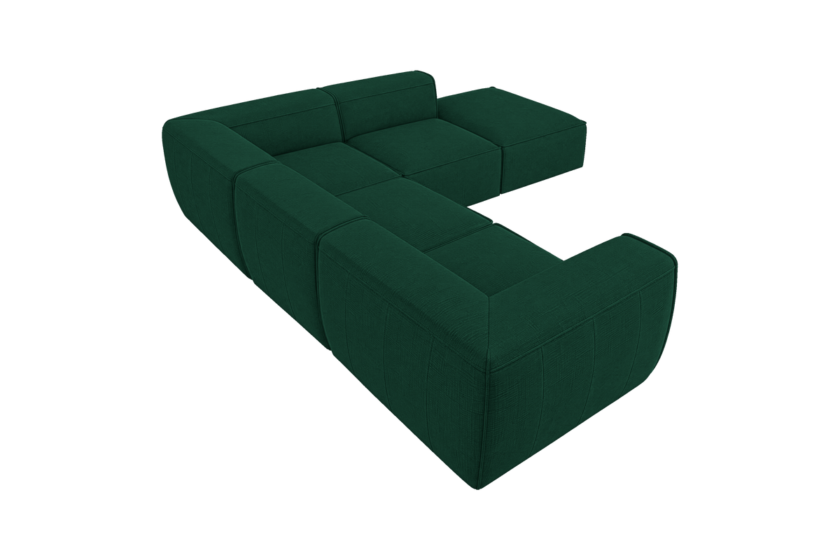 Fred Right Bumper Sectional in Roni Frog