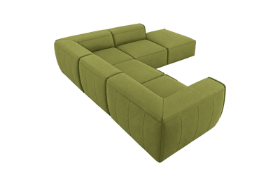 Fred Right Bumper Sectional in Fresco Key Lime