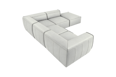 Fred Right Bumper Sectional in Felix Milky