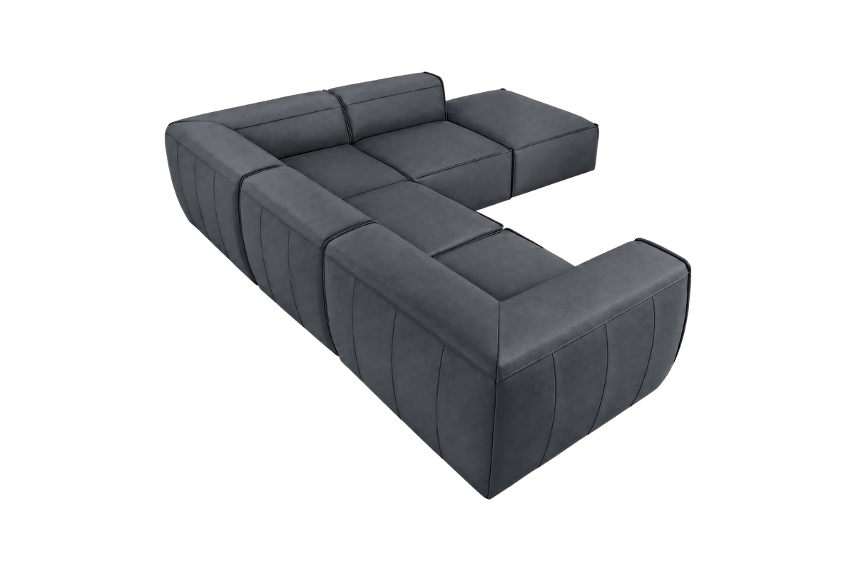 Fred Right Bumper Sectional in Dante Shark