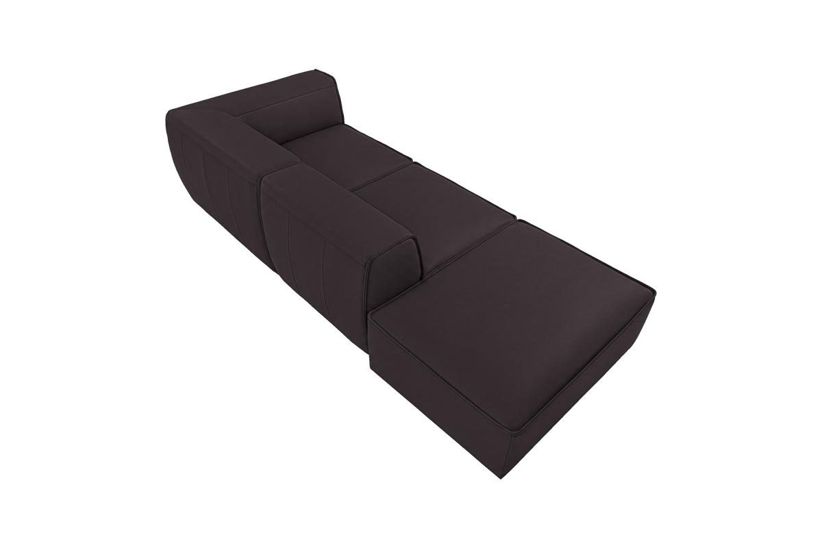 Fred Right Chaise Sofa in Dante Charcoal
