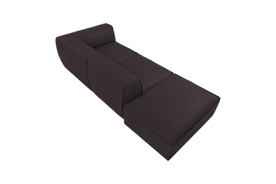 Fred Right Chaise Sofa in Dante Charcoal