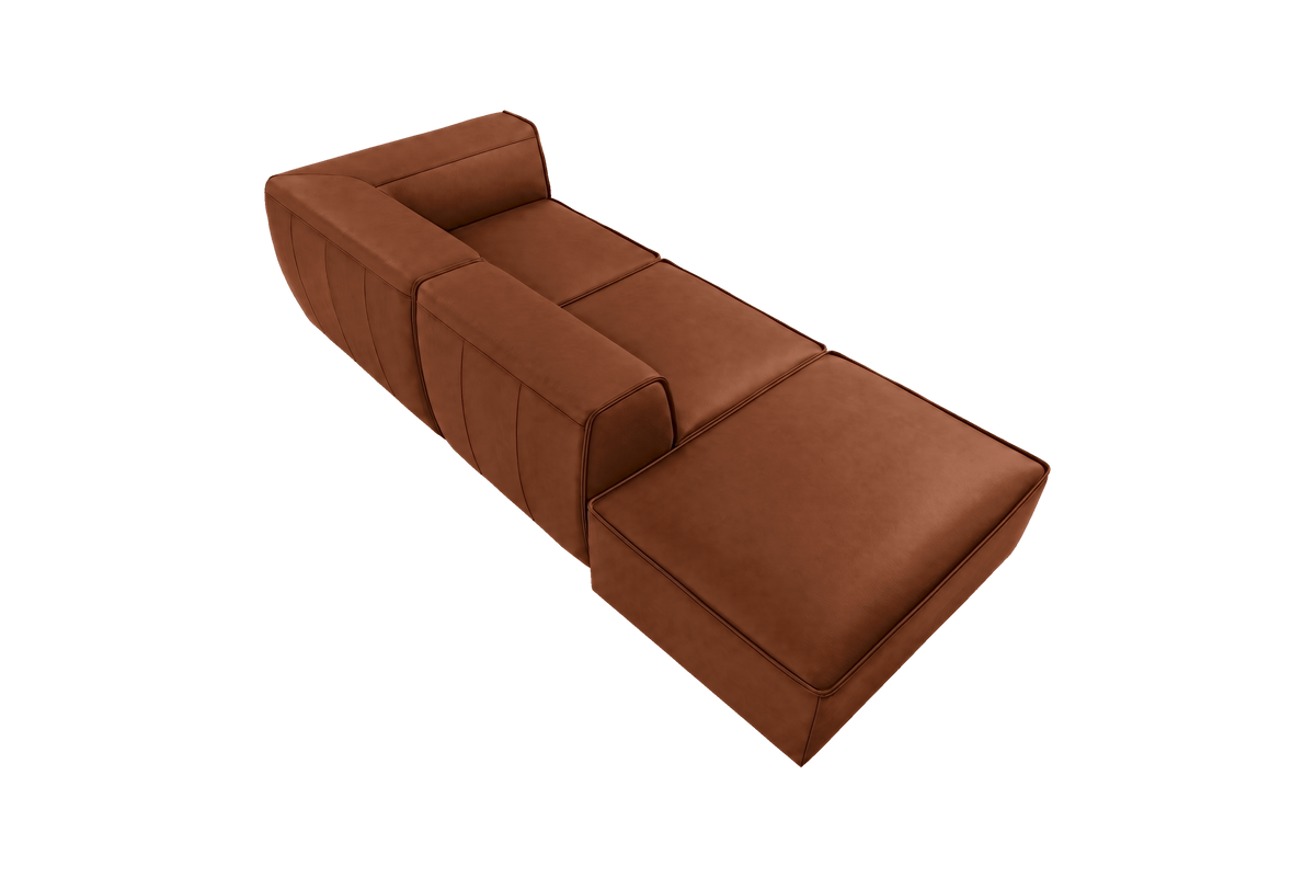Fred Right Chaise Sofa in Dante Hazel