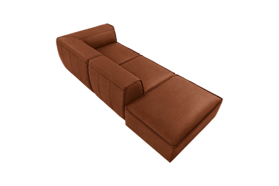 Fred Right Chaise Sofa in Dante Hazel