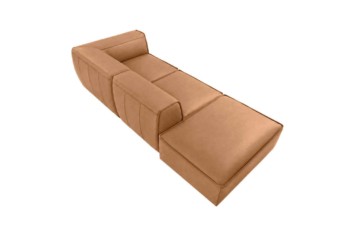 Fred Right Chaise Sofa in Dante Les Yeux