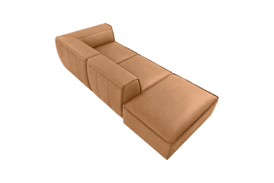 Fred Right Chaise Sofa in Dante Les Yeux