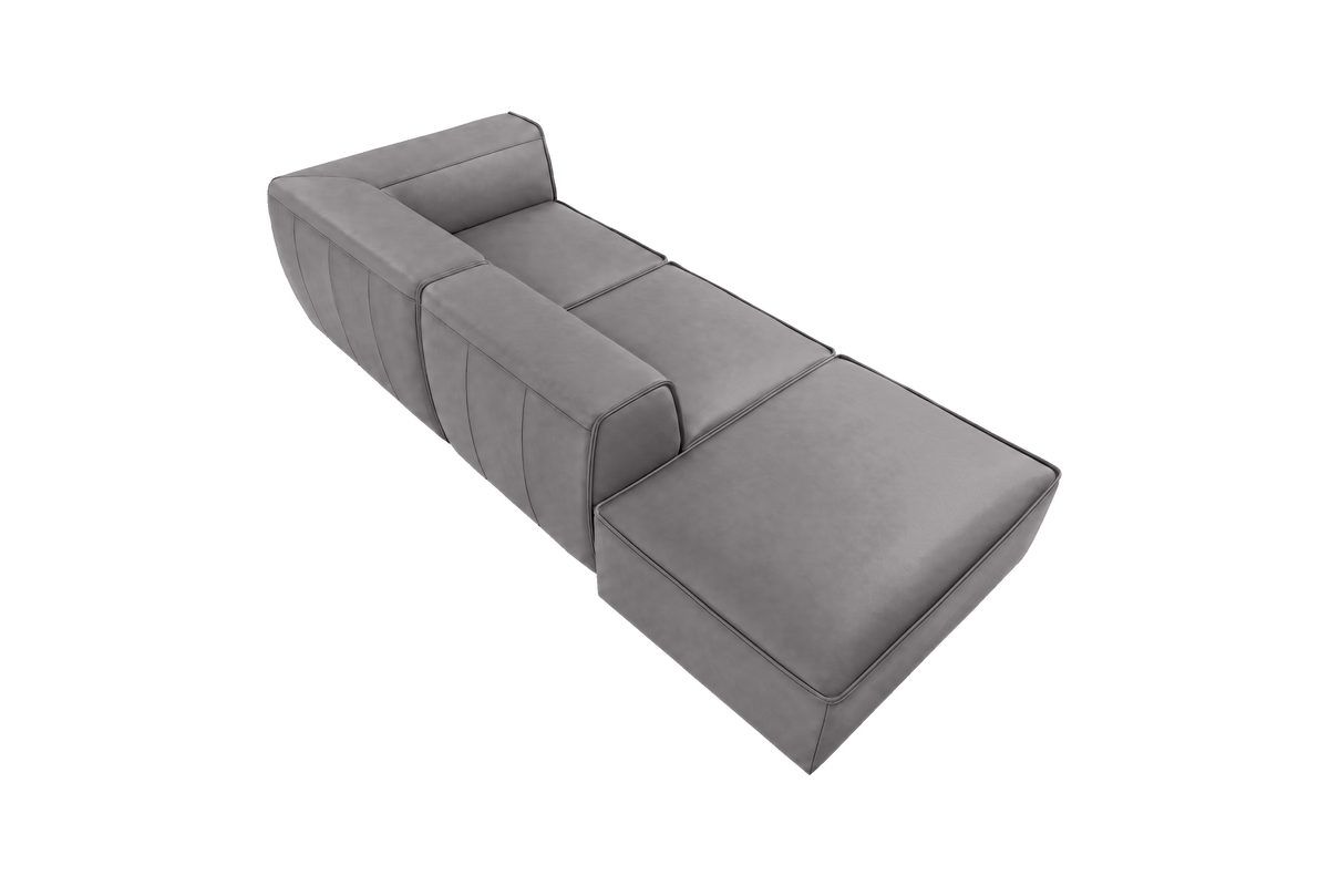 Fred Right Chaise Sofa in Dante Meteor