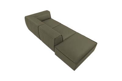 Fred Right Chaise Sofa in Felix Olive