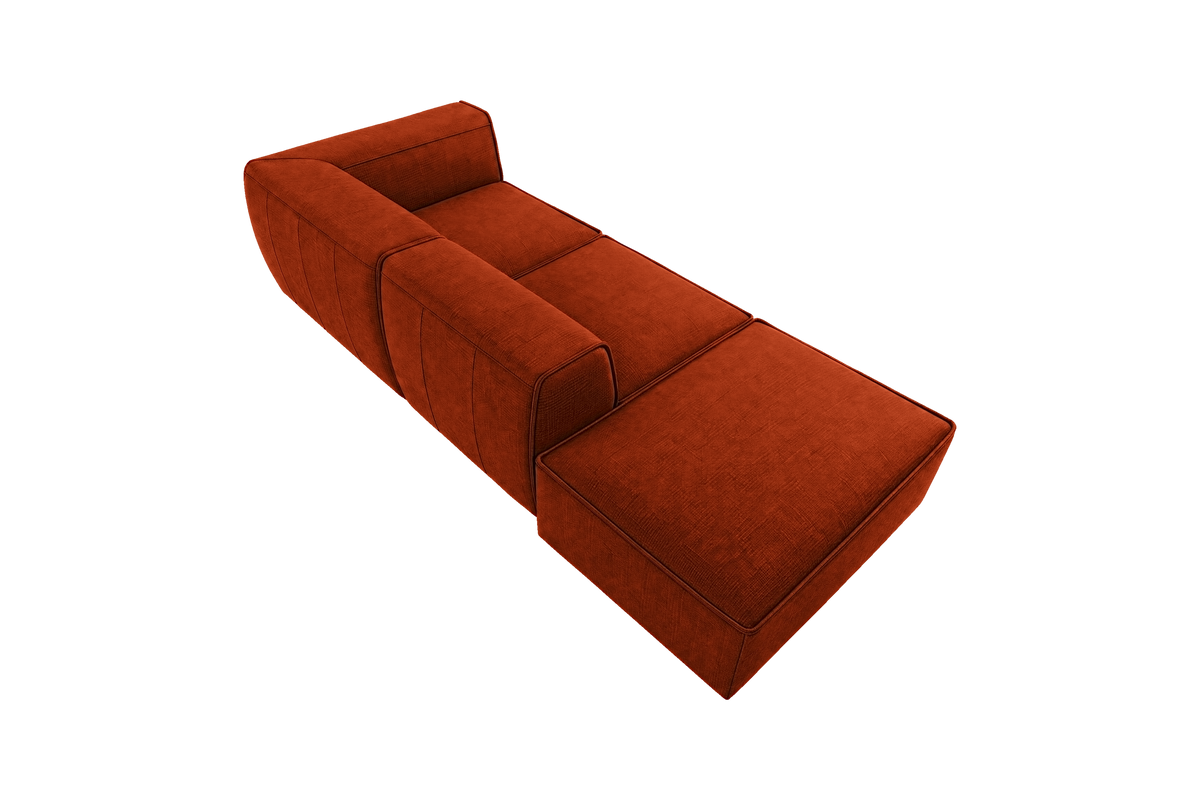 Fred Right Chaise Sofa in Roni Poppy