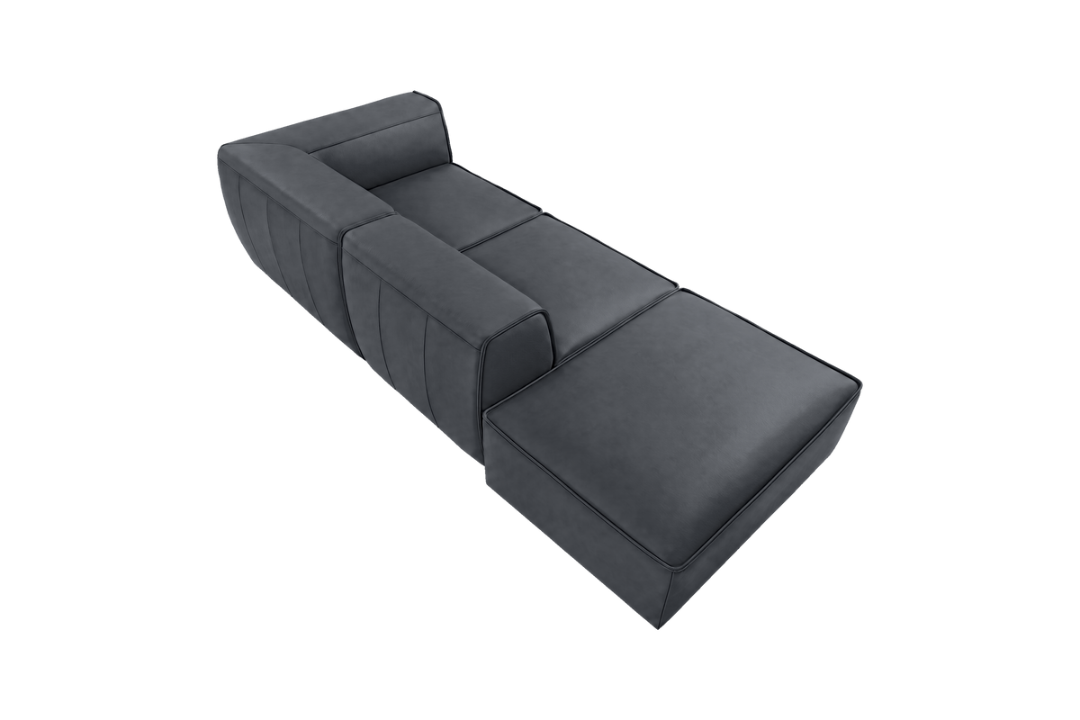Fred Right Chaise Sofa in Dante Shark