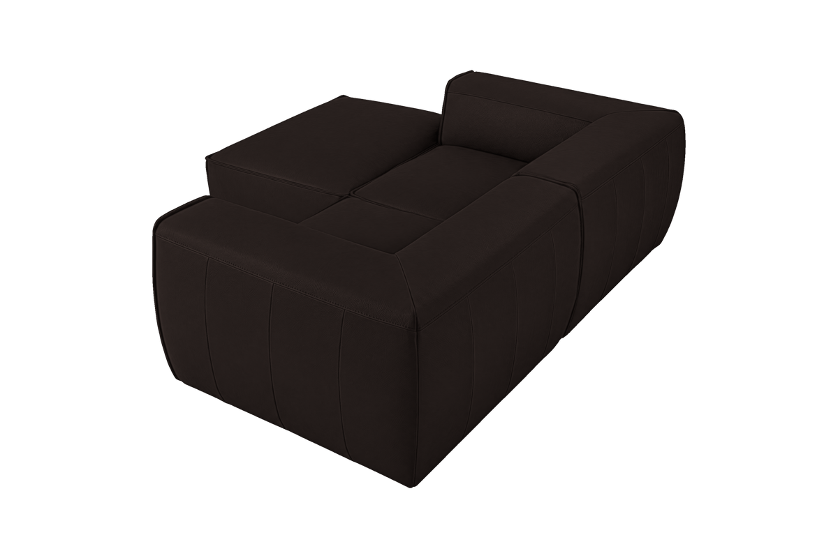 Fred Small Left Chaise in Dante Ebony