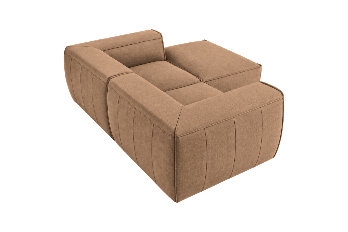 Fred Small Right Chaise in Roni Biscotti
