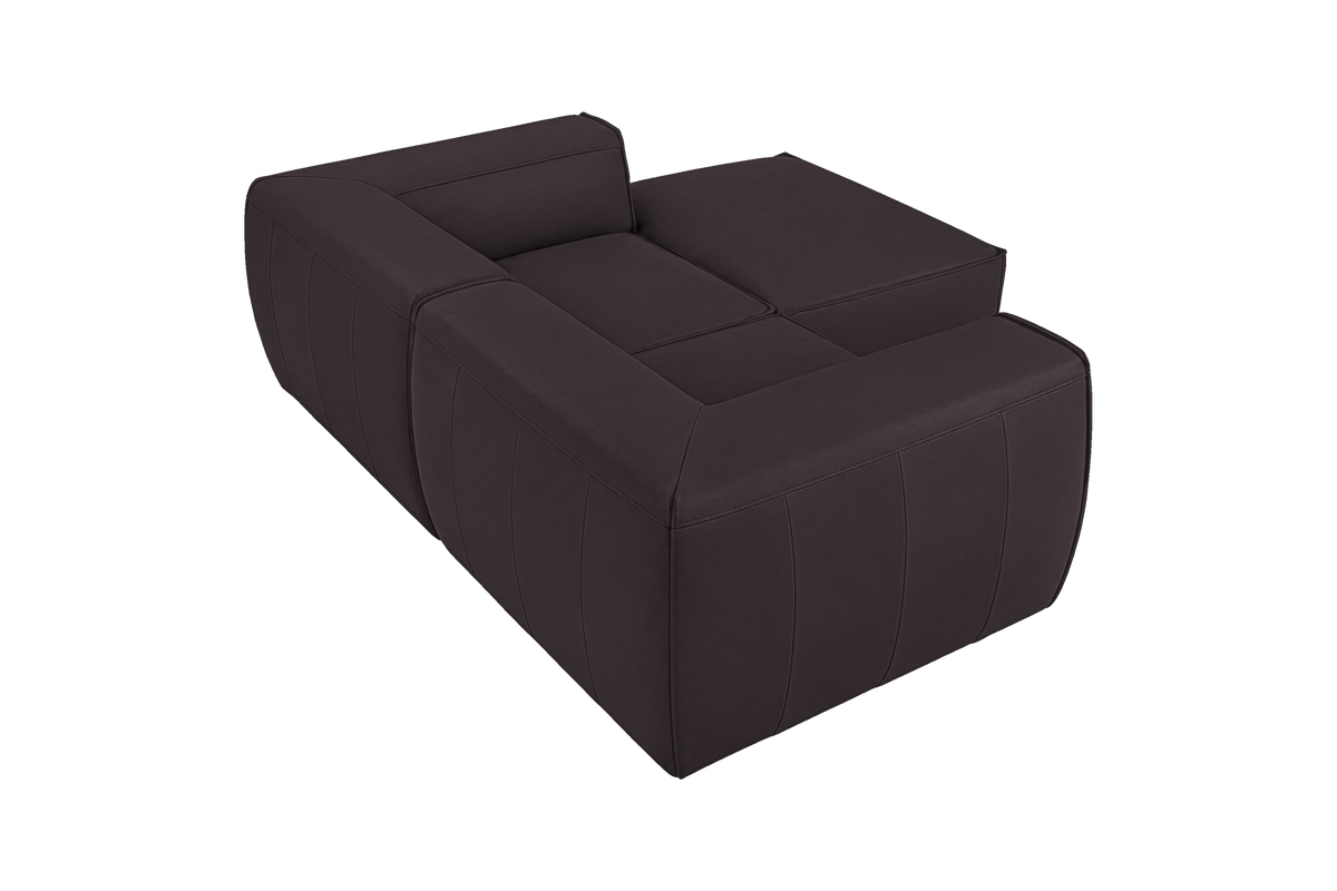 Fred Small Right Chaise in Dante Charcoal