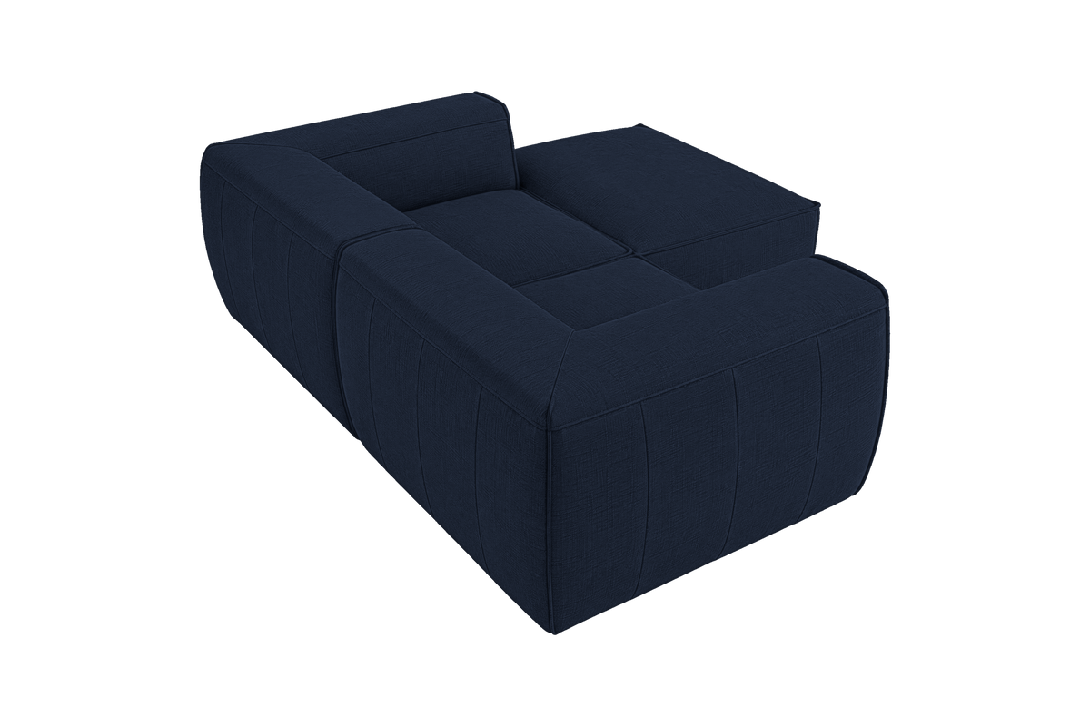Fred Small Right Chaise in Roni Ember Blue