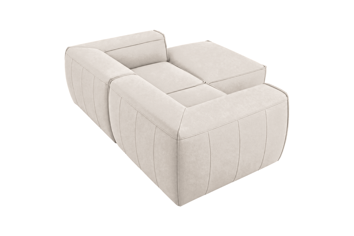 Fred Small Right Chaise in Fresco Milky