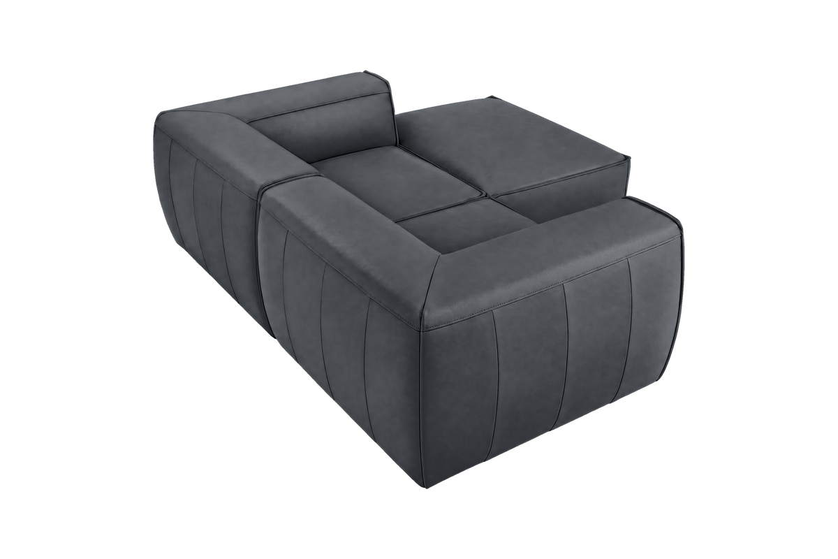Fred Small Right Chaise in Dante Shark