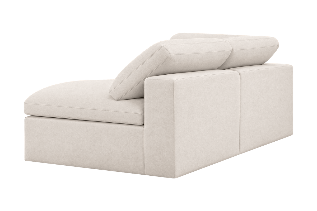 Goodman Mini Left Sectional in Fresco Milky