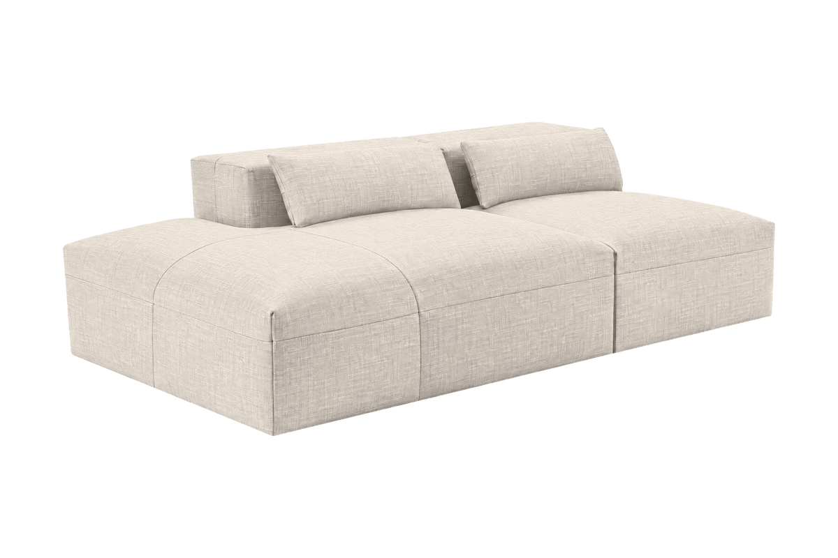 Jasmine Left Chaise Open Sofa in Mosquito Cracker