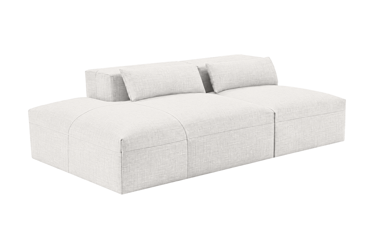 Jasmine Left Chaise Open Sofa in Mosquito Foam