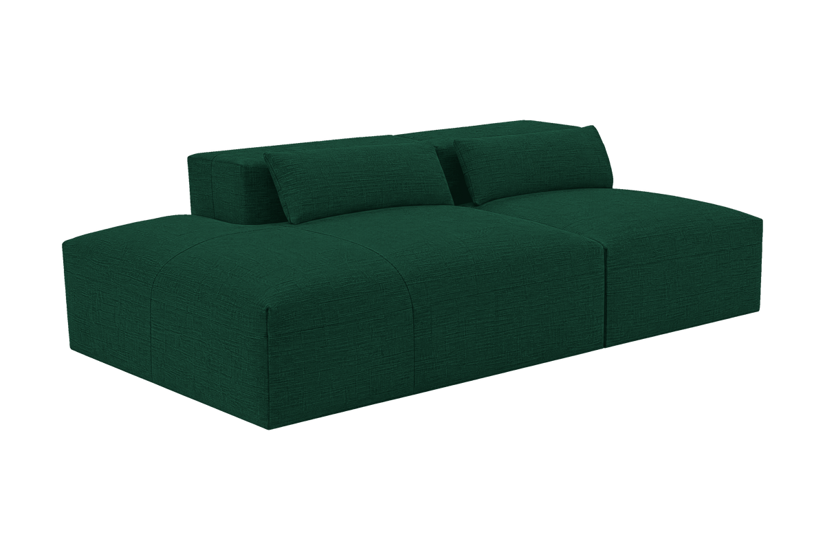 Jasmine Left Chaise Open Sofa in Roni Frog
