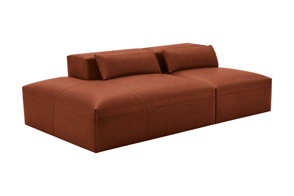 Jasmine Left Chaise Open Sofa in Momo Grower