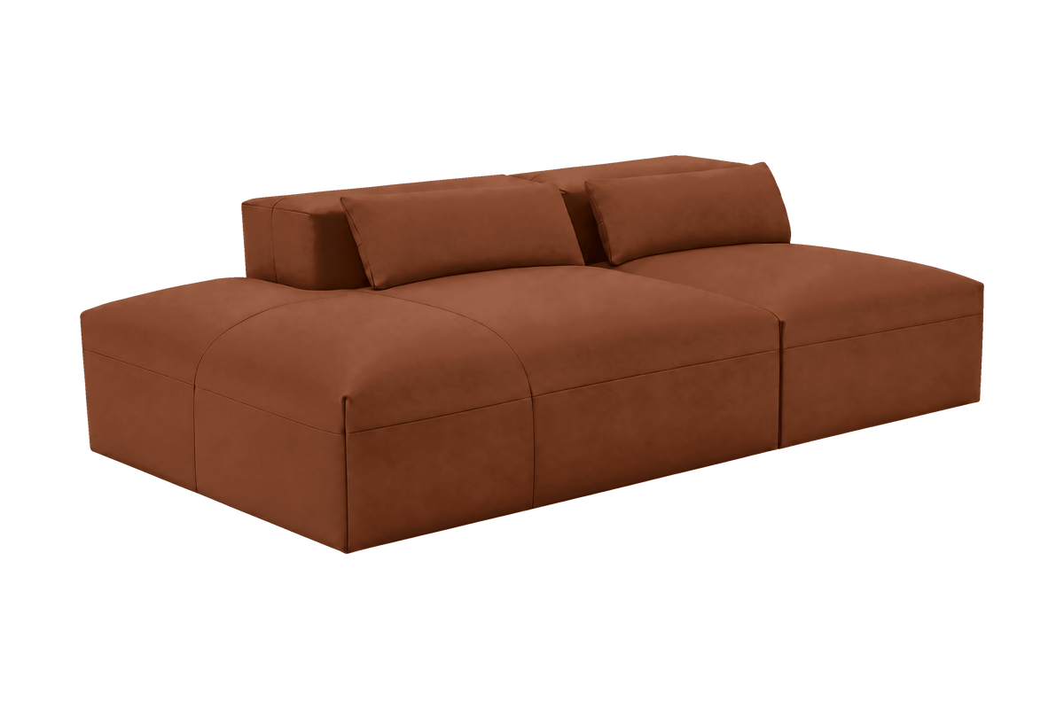 Jasmine Left Chaise Open Sofa in Dante Hazel