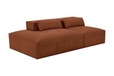 Jasmine Left Chaise Open Sofa in Dante Hazel