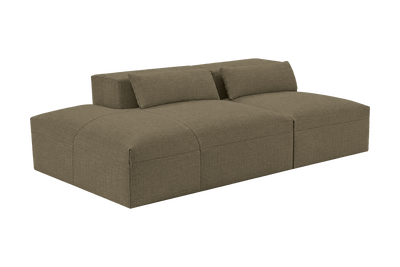 Jasmine Left Chaise Open Sofa in Mosquito Malibu