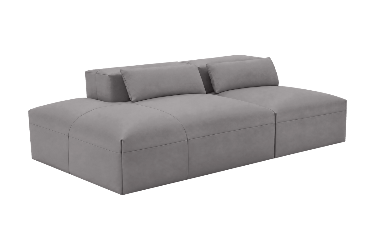 Jasmine Left Chaise Open Sofa in Dante Meteor