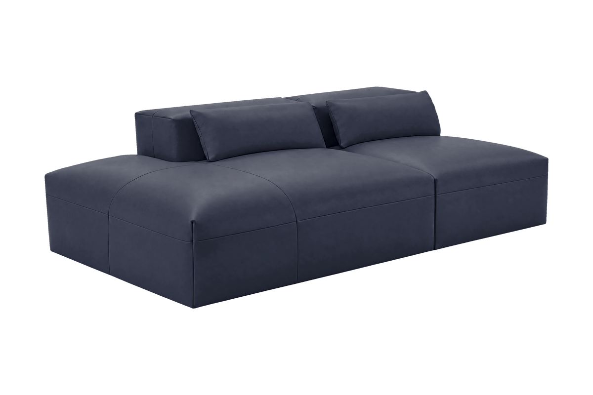 Jasmine Left Chaise Open Sofa in Momo Midnight