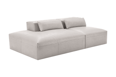 Jasmine Left Chaise Open Sofa in Momo Milky