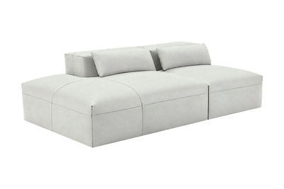 Jasmine Left Chaise Open Sofa in Felix Milky