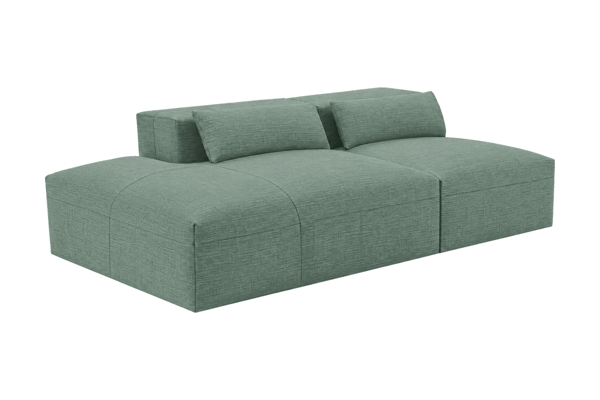 Jasmine Left Chaise Open Sofa in Roni Nane
