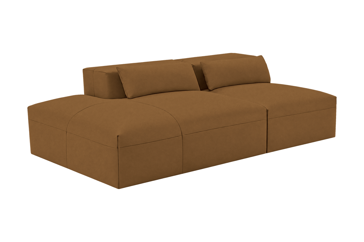 Jasmine Left Chaise Open Sofa in Felix Pisco