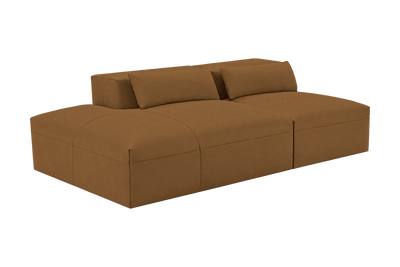 Jasmine Left Chaise Open Sofa in Felix Pisco