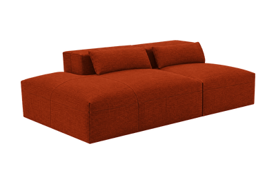 Jasmine Left Chaise Open Sofa in Roni Poppy