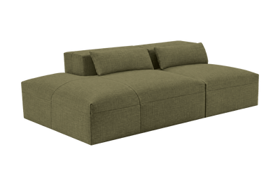 Jasmine Left Chaise Open Sofa in Mosquito Sycamore