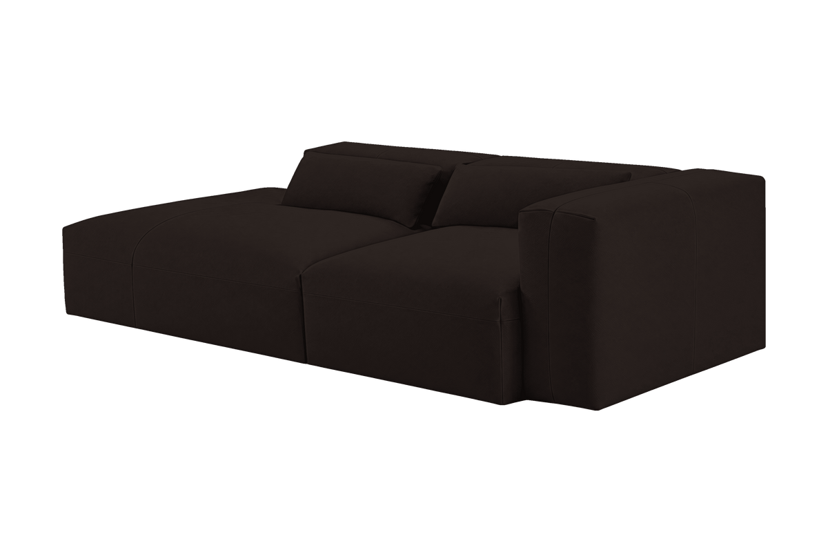 Jasmine Left Chaise Sofa in Dante Ebony